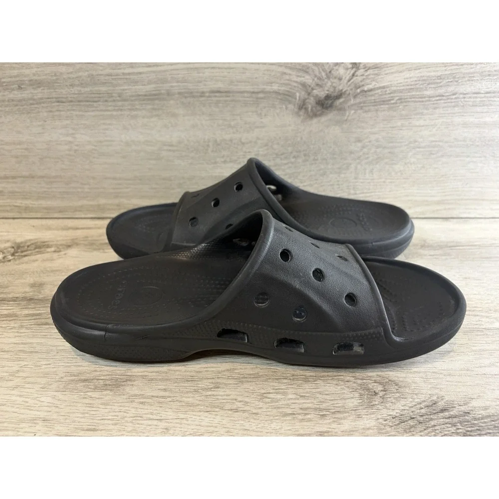 Crocs Baya II Black Slide Sandals Adult Unisex‎ Men's 10 Women's 12 Shoes